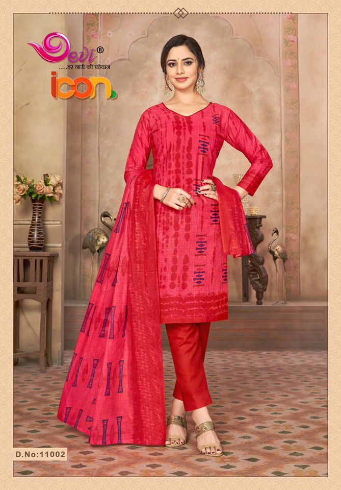 Devi Icon 11 Latest Regular Wear Heavy Printed Cotton Dress Material Collection